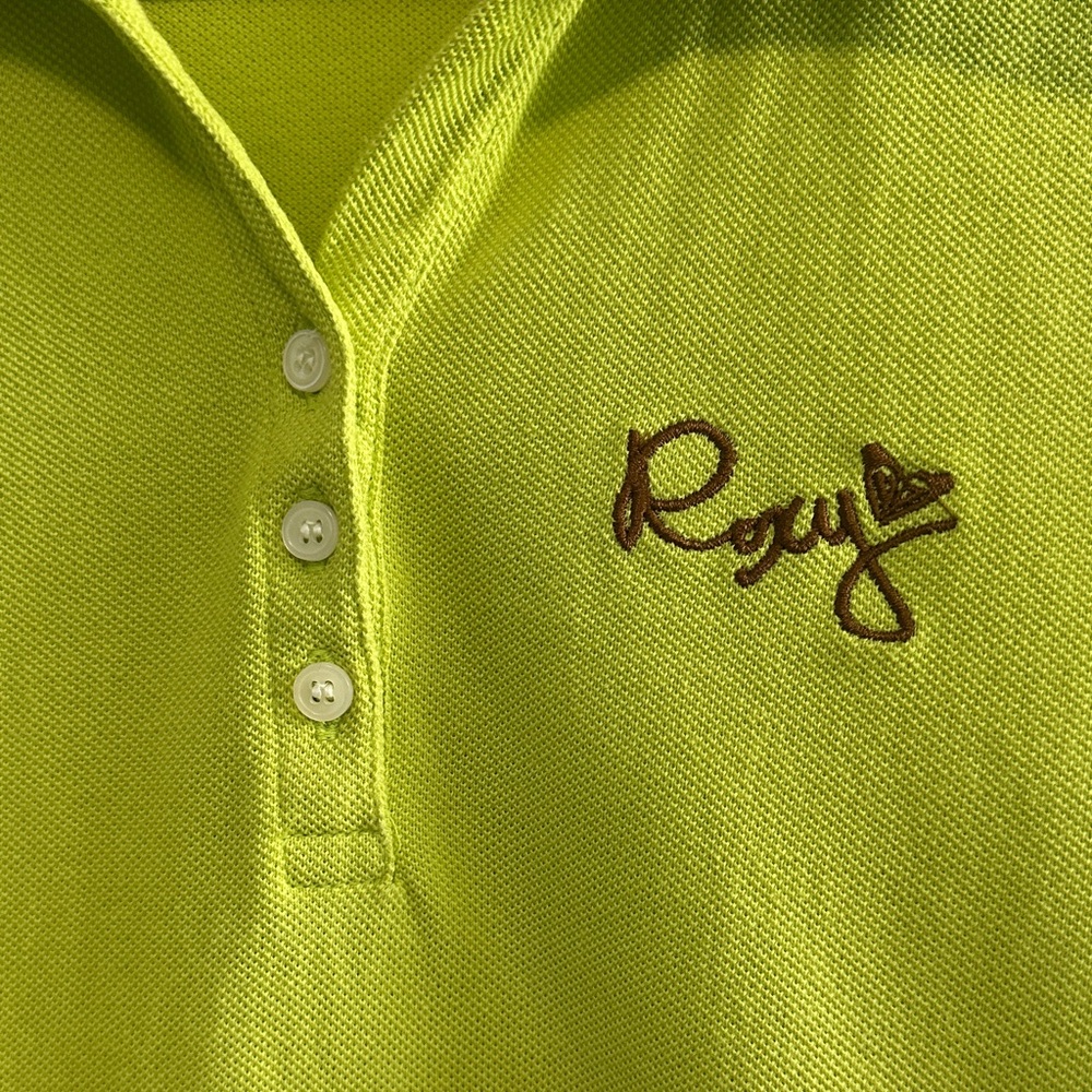 Roxy Pique classic Polo shirt women Large (junior) size - Picture 3 of 7